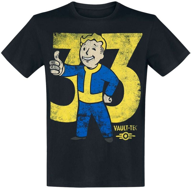 Fallout - Gaming T-Shirt - Vault 33 - S bis XXL - für Männer - Größe XL - schwarz von Fallout