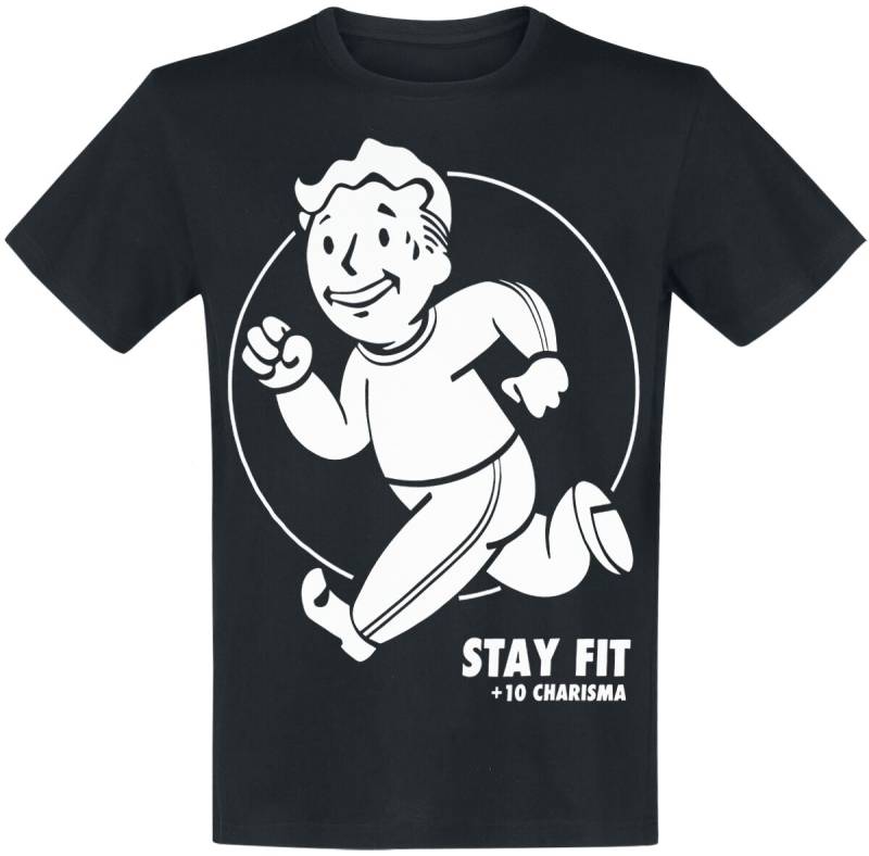 Fallout Stay Fit T-Shirt schwarz in XL von Fallout