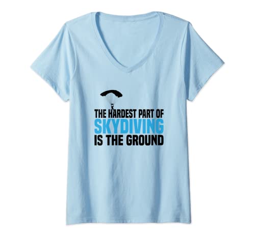 Damen Fallschirmspringen Fallschirmspringer Fallschirm T-Shirt mit V-Ausschnitt Damen Fallschirmspringen Fallschirmspringer Fallschirm T-Shirt mit V-Ausschnitt von Fallschirmspringen Fallschirm