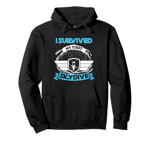 Erster Fallschirmsprung Skydive Fallschirm Himmel Geschenk Pullover Hoodie von Fallschirmspringen Geschenke Skydive