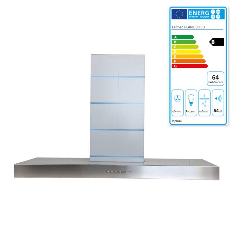 Falmec Plane 90 Dunstabzugshaube Wandhaube 90 cm 800 m³/h Edelstahl von Falmec