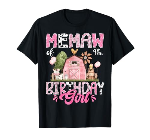 Memaw of The Birthday Girl 1. Geburtstag Pink Cow Farm T-Shirt Memaw of The Birthday Girl 1. Geburtstag Pink Cow Farm T-Shirt von Famer Pink Cow Birthday Matching Tees