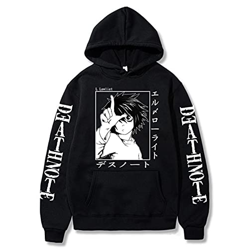 Famesale Anime Death Note L Lawliet Hoodie Yagami Light Cosplay Kostüm Langarm Kapuzenpullover Sweatshirt für Männer und Frauen von Famesale