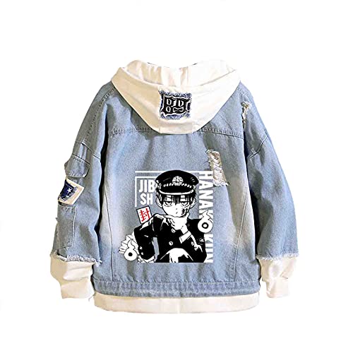 famesale Unisex Toilet Bound Hanako Kun Hoodie Jacke Cosplay Nene Yashiro Jeansjacke Anime Casual Sweatshirt Kostüm von famesale