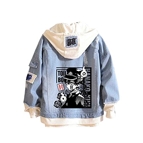 famesale Unisex Toilet Bound Hanako Kun Hoodie Jacke Cosplay Nene Yashiro Jeansjacke Anime Casual Sweatshirt Kostüm von famesale