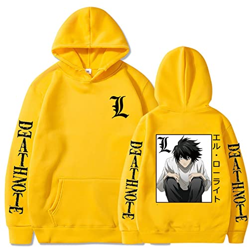 Männer Frauen Anime Death Note L·Lawliet Hoodie Pullover Casual Fashion Anime Pullover Streetwear von Famesale