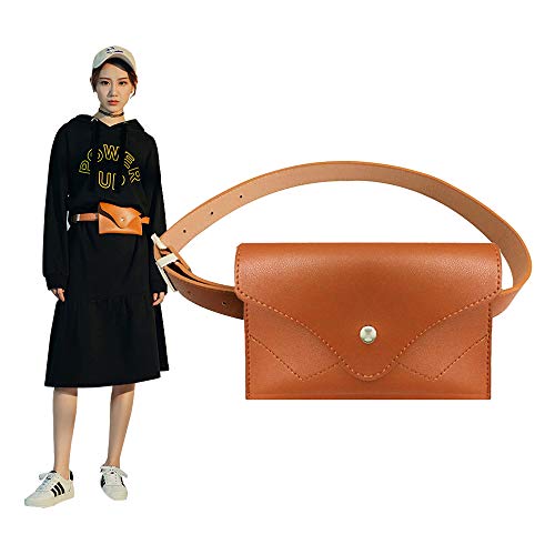 Famhome Leder-Gürteltasche, abnehmbare Taillenband Taille Beutel Reiasche Große Braun von Famhome