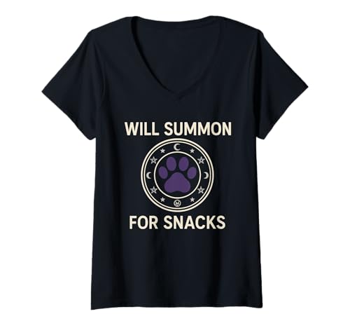 Damen Pet Psychic Witchy Pet Mom Animal Medium Okkulter Haustierbesitzer T-Shirt mit V-Ausschnitt Damen Pet Psychic Witchy Pet Mom Animal Medium Okkulter Haustierbesitzer T-Shirt mit V-Ausschnitt von Familiar Club Tarot Pet Spiritual Animal Lover