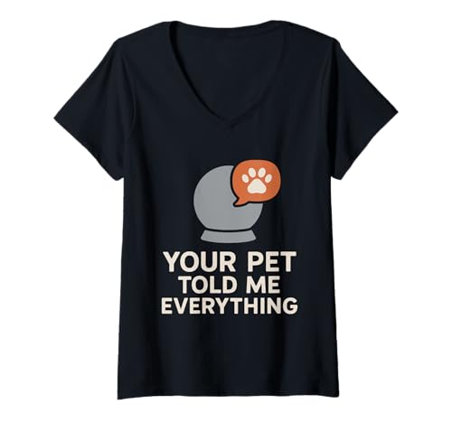 Damen Pet Psychic Witchy Pet Mom Animal Medium Okkulter Haustierbesitzer T-Shirt mit V-Ausschnitt Damen Pet Psychic Witchy Pet Mom Animal Medium Okkulter Haustierbesitzer T-Shirt mit V-Ausschnitt von Familiar Club Tarot Pet Spiritual Animal Lover