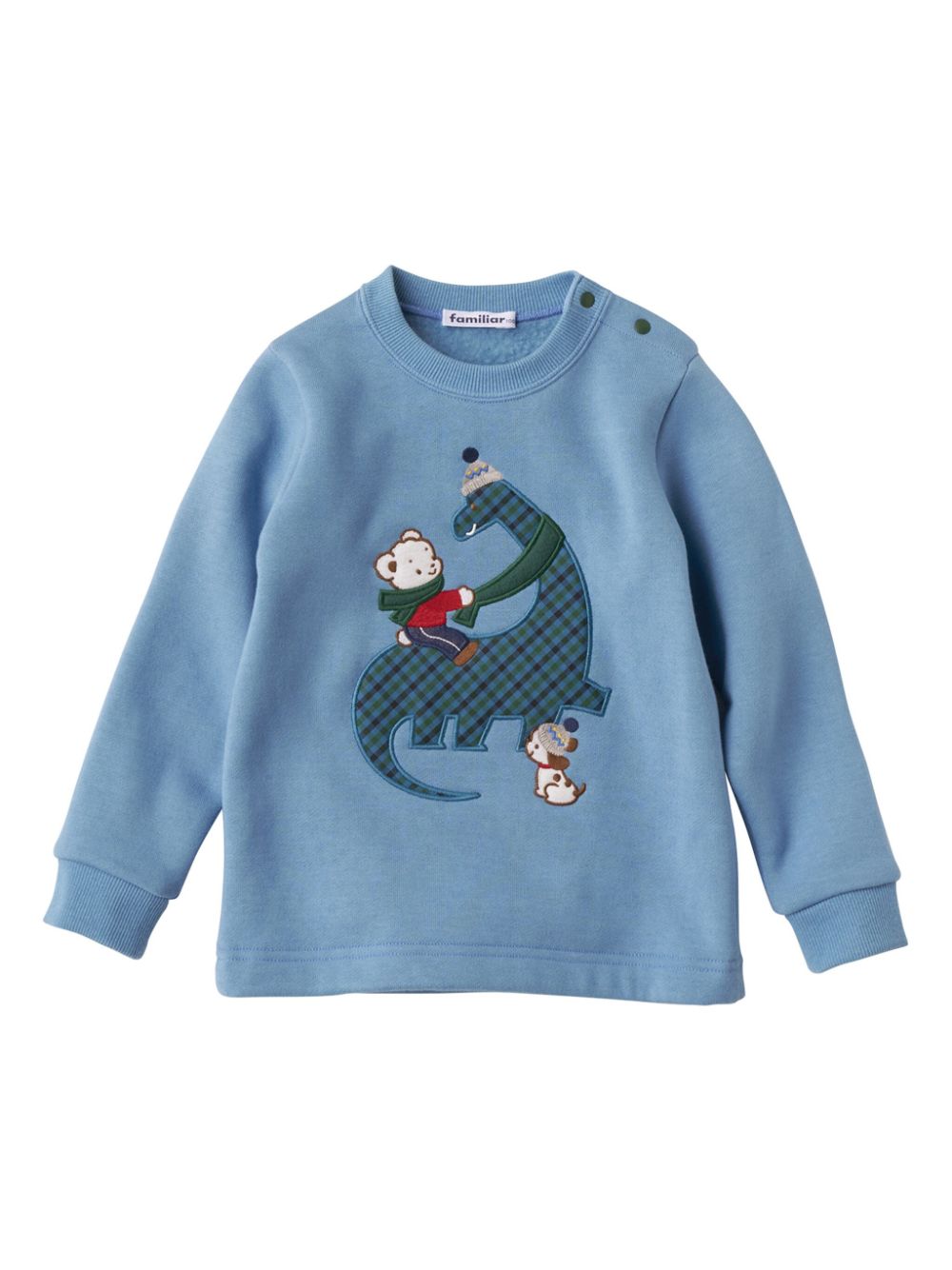 Familiar Jersey-Sweatshirt im Patch-Design - Blau von Familiar