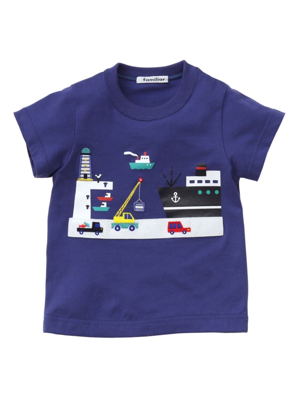 Familiar T-Shirt mit grafischem Print - Blau von Familiar