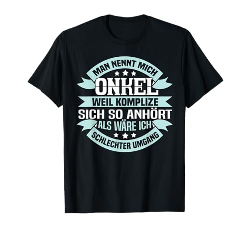 Familie Beziehung lustiges Teil - Onkel Patenonkel Geschenk T-Shirt Schwarz S Männer Kurzarm Pullover Casual Classic Buchstabenmuster Man nennt mich Onkel von Familie Beziehung lustiges Teil