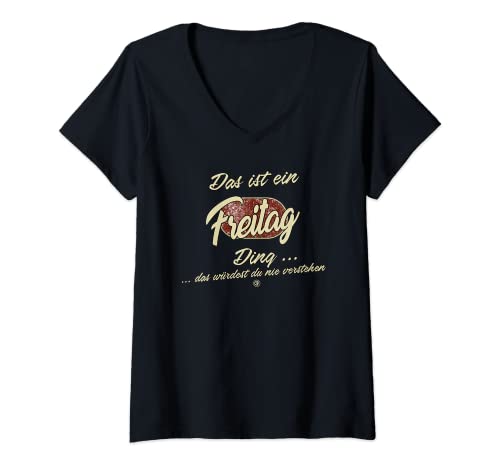Damen Das ist ein Freitag Ding - Lustiges Familie Freitag T-Shirt mit V-Ausschnitt Damen Das ist ein Freitag Ding - Lustiges Familie Freitag T-Shirt mit V-Ausschnitt von Familie Freitag Name Nachname Lustig Geschenk