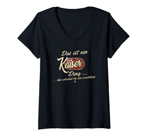 Damen Das ist ein Kaiser Ding - Lustiges Familie Kaiser T-Shirt mit V-Ausschnitt Damen Das ist ein Kaiser Ding - Lustiges Familie Kaiser T-Shirt mit V-Ausschnitt von Familie Kaiser Name Nachname Lustig Geschenk