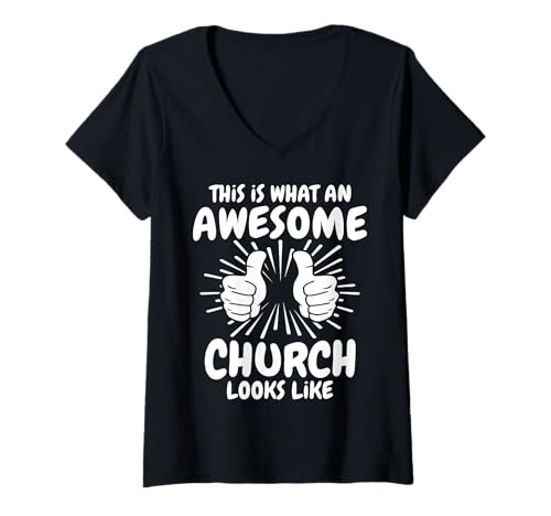 Damen Church Familienname Church Nachname Church T-Shirt mit V-Ausschnitt Damen Church Familienname Church Nachname Church T-Shirt mit V-Ausschnitt von Familie Name Church Sprüche Herren Damen
