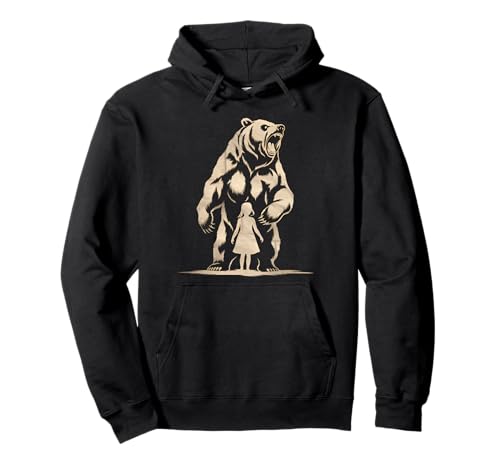 Grimmiger Bär & kleines Mädchen - Partnerlook Pullover Hoodie Grimmiger Bär & kleines Mädchen - Partnerlook Pullover Hoodie von Familie Töchter Enkel Kinder Geschenk