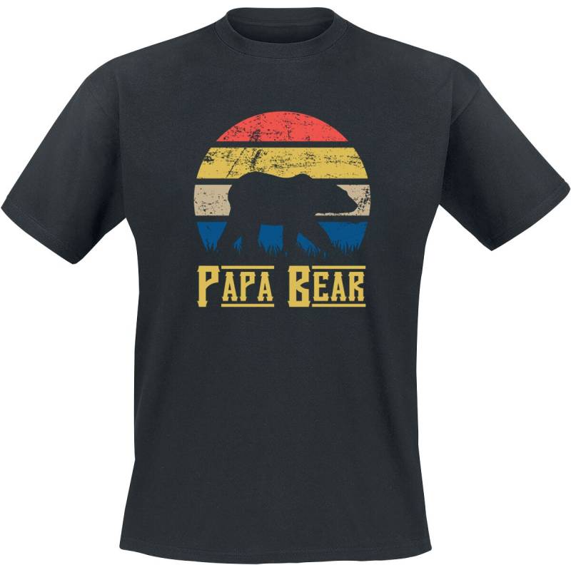 Familie & Freunde Papa Bear T-Shirt schwarz in 3XL von Familie & Freunde