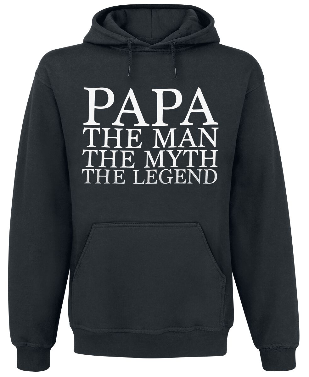 Familie & Freunde Papa - The Man Kapuzenpullover schwarz in L von Familie & Freunde