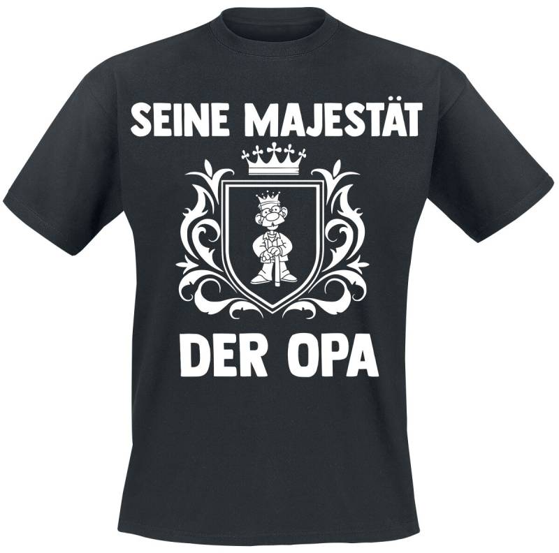 Familie & Freunde Seine Majestät der Opa T-Shirt schwarz in M von Familie & Freunde
