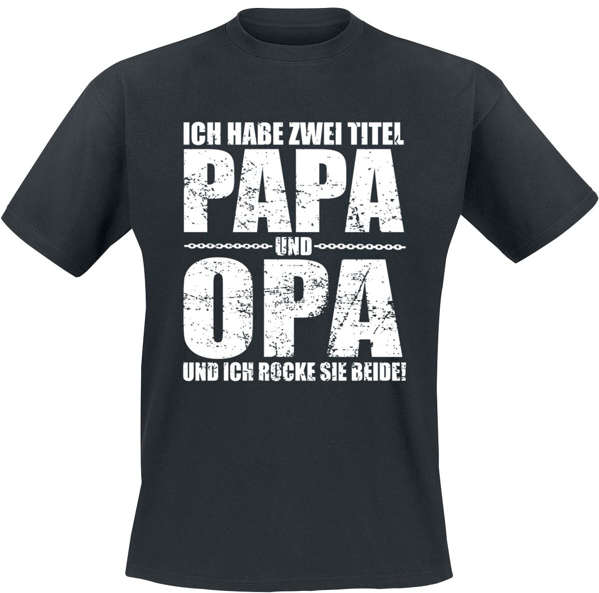 Familie & Freunde T-Shirt - Ich habe zwei Titel - S bis M - für Männer - Größe M - schwarz von Familie & Freunde