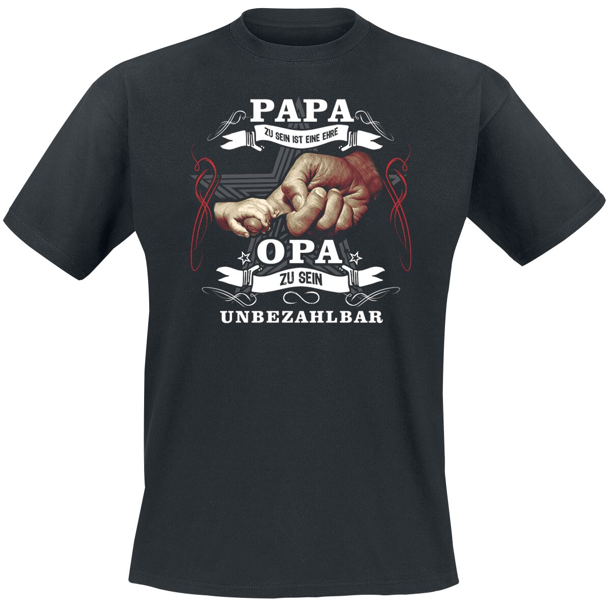 Familie & Freunde T-Shirt - Papa zu sein ist eine Ehre - XXL bis 5XL - für Männer - Größe 4XL - schwarz von Familie & Freunde