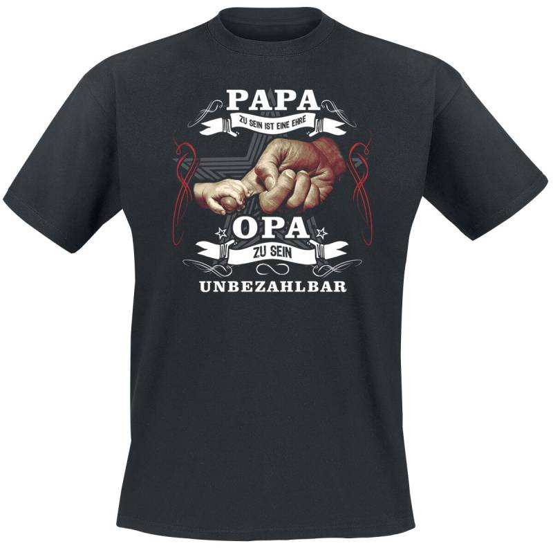Familie & Freunde T-Shirt - Papa zu sein ist eine Ehre - L bis 5XL - für Männer - Größe 5XL - schwarz von Familie & Freunde