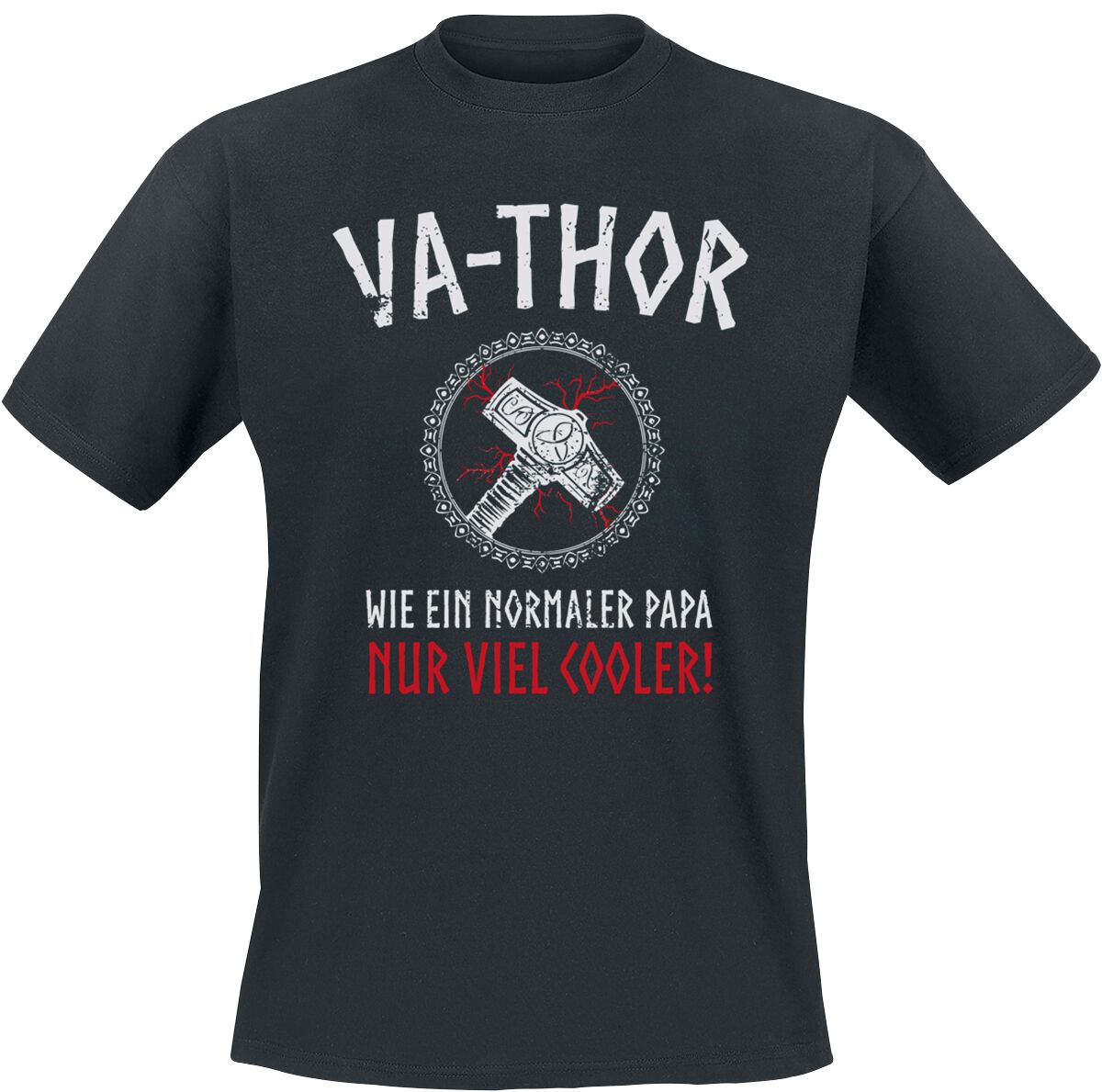 Familie & Freunde Va-Thor T-Shirt schwarz in XXL von Familie & Freunde