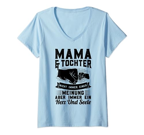 Mama & Tochter Mama & Tochter Family T-Shirt mit V-Ausschnitt von Familie & Mutter Geschenk-Idee