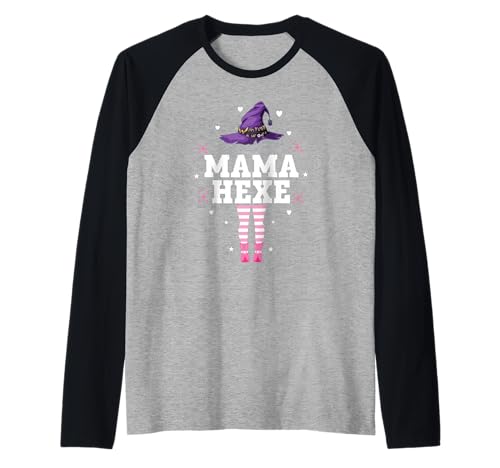 Mama Hexe - Halloween Mutter Hexen Kostüm Hexenliebhaber Raglan von Familien Gruppen Halloween Hexen Kostüme