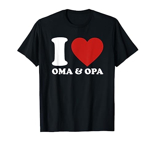 I Love Oma Opa Großvater Großmutter Baby Enkel Enkelkinder T-Shirt von Familien Schwangerschaft Kinder Baby Fun Geschenke