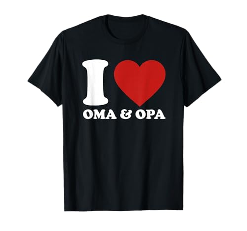 I Love Oma Opa Großvater Großmutter Baby Enkel Enkelkinder T-Shirt von Familien Schwangerschaft Kinder Baby Fun Geschenke