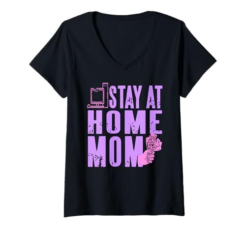 Damen Lustige Zuhause Mama Technik Humor Geld Lifestyle T-Shirt mit V-Ausschnitt Damen Lustige Zuhause Mama Technik Humor Geld Lifestyle T-Shirt mit V-Ausschnitt von Familienhumor für Mütter zwischen