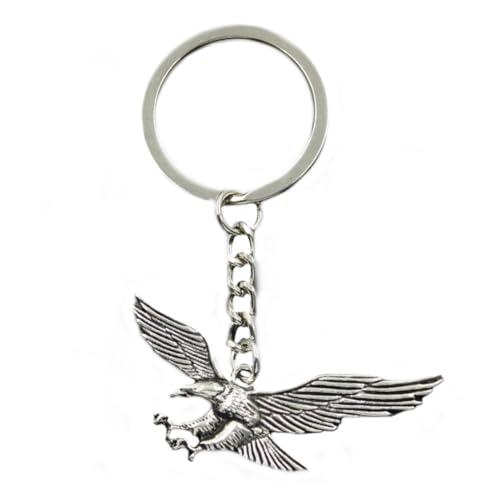 Adler/Falke Schlüsselanhänger Figur 5cm Metall | Geschenk | Kinder | Mädchen | Damen | Frauen | Jungen | Vogel | Greifvogel | Tier von Familienkalender