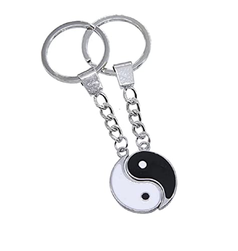 Best Friends Yin Yang Schlüsselanhänger Schlüsselring für Freunde im Set | Geschenk | Damen | Frauen | Herren | Männer | Kinder | Freunde | Familie | Pärchen | von Familienkalender