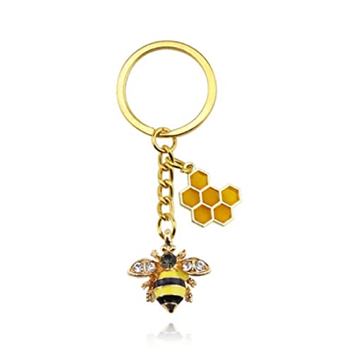 Biene mit Honigwabe Schlüsselanhänger Metall | Fashion | Geschenk | Damen | Frauen | Kinder | Mädchen | Hummel | Natur | Honig | Blumen | Bienenstock | Biene von Familienkalender