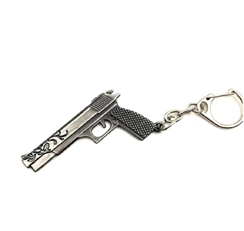 Familienkalender Desert Eagle Pistole Schlüsselanhänger aus Shooter Games massiv 5cm Gun | Counter | Shooter | Geschenk für Männer | Herren | Jungen | Kinder | Baretta | Gun | von Familienkalender
