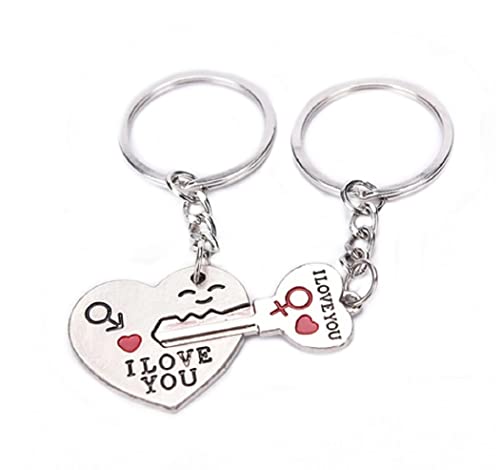 Familienkalender Herz mit Schlüssel I Love You Schlüsselanhänger für Paare/Geliebte im Set | Glück | Geschenk | Geburtstag | Männer | Frauen | Damen | Jahrestag | Hochzeit | Liebe von Familienkalender