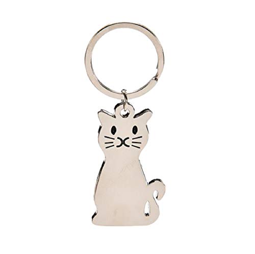 Katze silberfarben Schlüsselanhänger Kater | Geschenk | Frauen | Damen | | Haustier | Kätzchen | Kitten | Katzenbaby | Kinder | Cat von Familienkalender