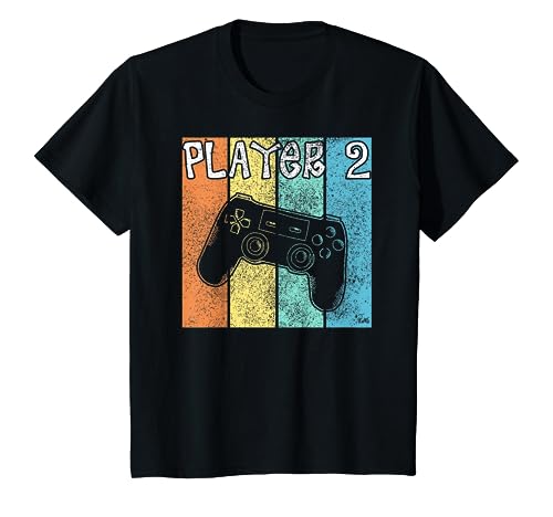 Kinder Player 2 Vater Sohn Partnerlook Outfit Jungen Gamer T-Shirt von Familienshirts Mutter Vater Kind T-Shirts by KaMi