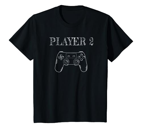 Kinder Vater Sohn Shirt Partnerlook Jungen TShirt Gamer Player 2 T-Shirt von Familienshirts Mutter Vater Kind T-Shirts by KaMi