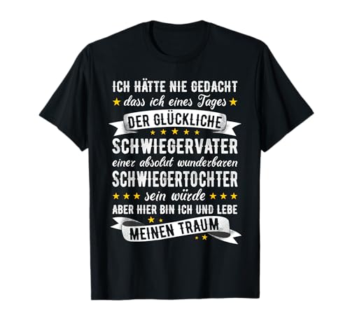 Herren Lustiger Schwiegervater Schwiegertochter Spruch T-Shirt von Familienspaß by FrechWitz