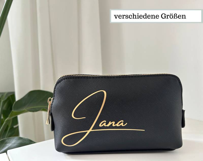 Kosmetiktasche Mit Namen Personalisiert, Damen Kulturbeutel Schminktasche Personalisiert Kunstleder Beplottert Aufdruck von Familienzimmer