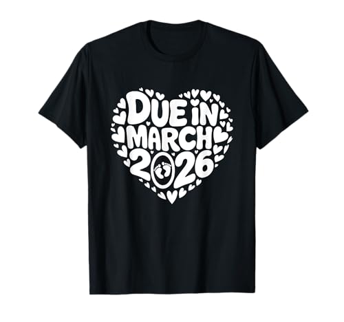 Im März 2026 Steht die Schwangerschaft von Neugeborener Mama Mutter Bevor T-Shirt Im März 2026 Steht die Schwangerschaft von Neugeborener Mama Mutter Bevor T-Shirt von Family Baby Pregnancy Reveal Announcement Matching