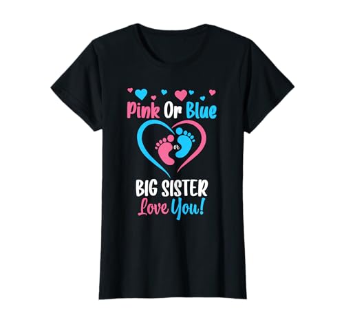 Big Sister Gender Reveal Shirt für Kinder Geschwister Babyparty T-Shirt Big Sister Gender Reveal Shirt für Kinder Geschwister Babyparty T-Shirt von Family Baby Reveal Shirts
