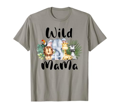 Mama of The Wild One Zoo Geburtstag Safari Dschungeltier T-Shirt Mama of The Wild One Zoo Geburtstag Safari Dschungeltier T-Shirt von Family Birthday Safari Animals Jungle Party Gifts