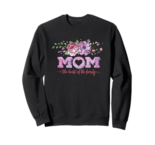 Mama Das Herz der Familie Blumenkunst Sweatshirt Mama Das Herz der Familie Blumenkunst Sweatshirt von Family Celebration Floral Mom Love