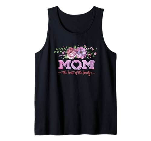 Mama Das Herz der Familie Blumenkunst Tank Top Mama Das Herz der Familie Blumenkunst Tank Top von Family Celebration Floral Mom Love