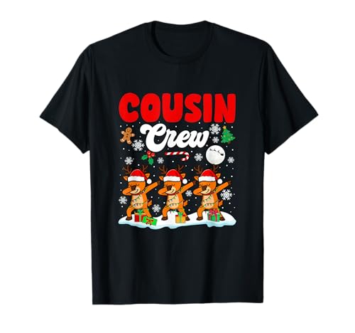 Cousin Crew Three Dabbing Reindeer Christmas Family Kids T-Shirt von Family Christmas Costume