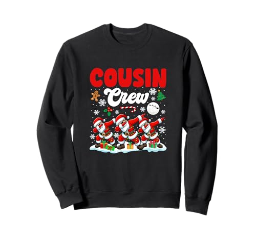 Cousin Crew Three Santa Dabbing Christmas Family Kids Sweatshirt von Family Christmas Costume