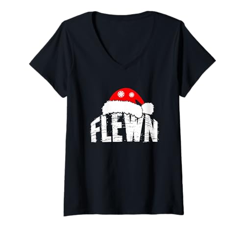Damen Weihnachtsdesign mit Aufschrift Mummy - Daddy - Flewn - Faith T-Shirt mit V-Ausschnitt Damen Weihnachtsdesign mit Aufschrift Mummy - Daddy - Flewn - Faith T-Shirt mit V-Ausschnitt von Family Christmas Design - Mummy - Daddy - Flewn